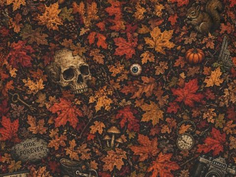 Autumn Sunset Graveyard art