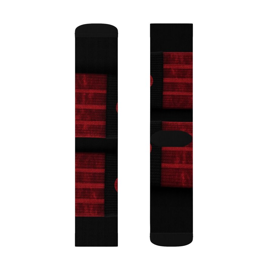 Crimson Sky's Crew Socks, size S flat lay: pair, outer side