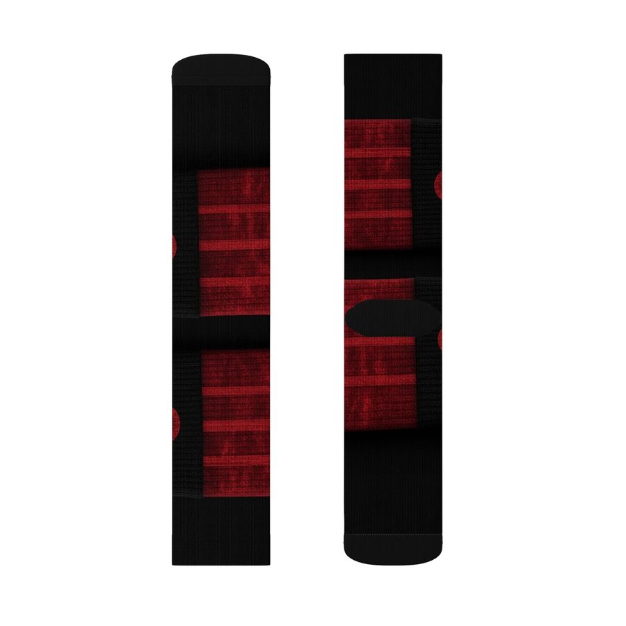 Crimson Sky's Crew Socks, size S flat lay: pair, inner side