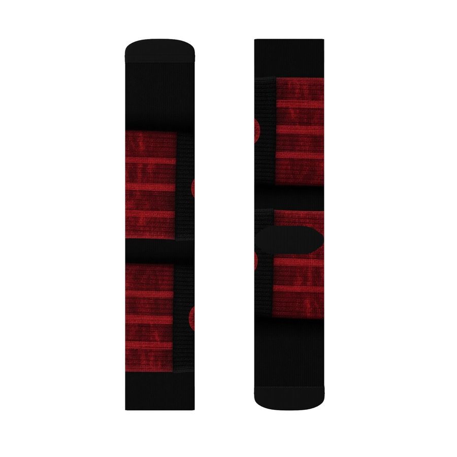Crimson Sky's Crew Socks, size M flat lay: pair, outer side