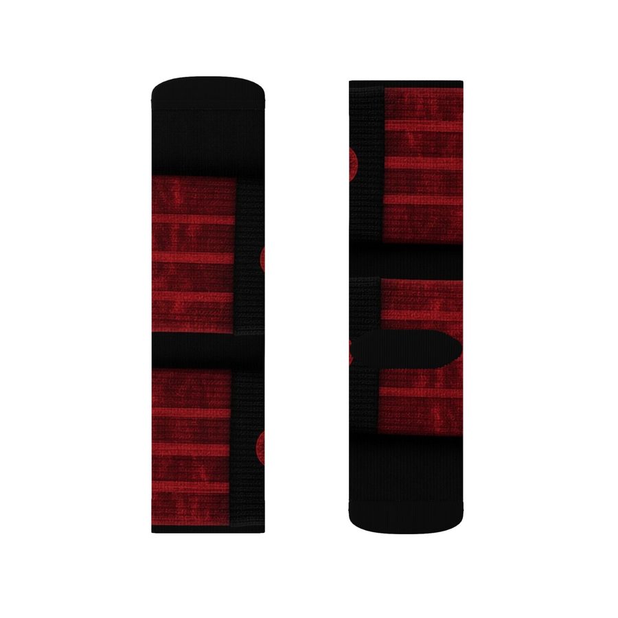Crimson Sky's Crew Socks, size L flat lay: pair, outer side
