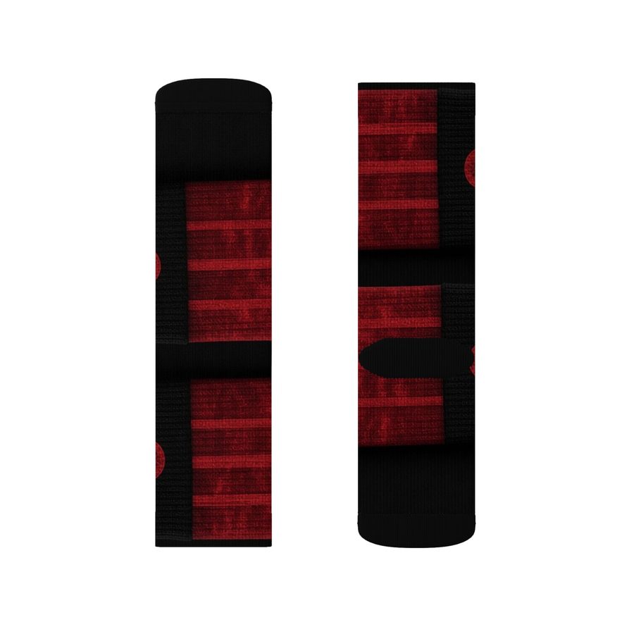 Crimson Sky's Crew Socks, size L flat lay: pair, inner side